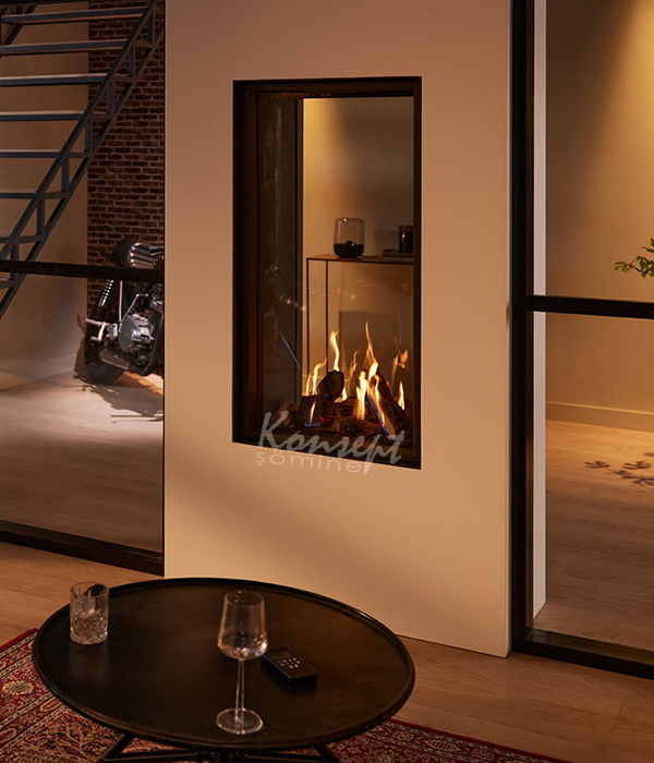 Natural gas double sided fireplace 03