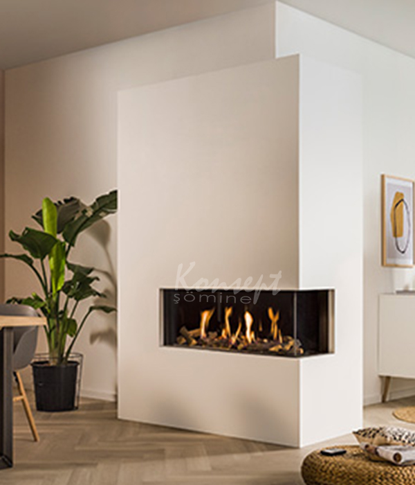 Natural gas L Type fireplace 05