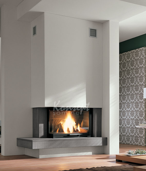L Type Fireplace 34