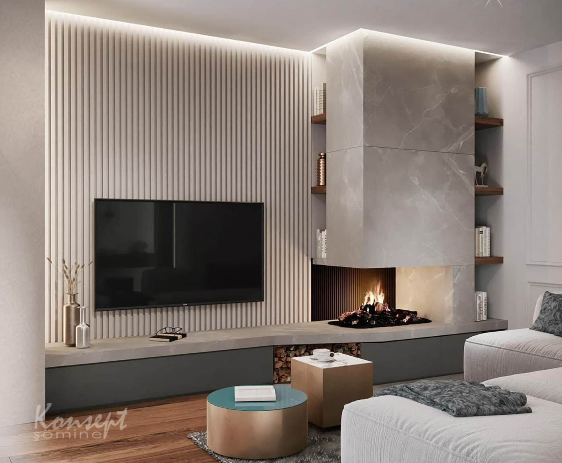 3 Boyutlu Elektrikli Şömine 16