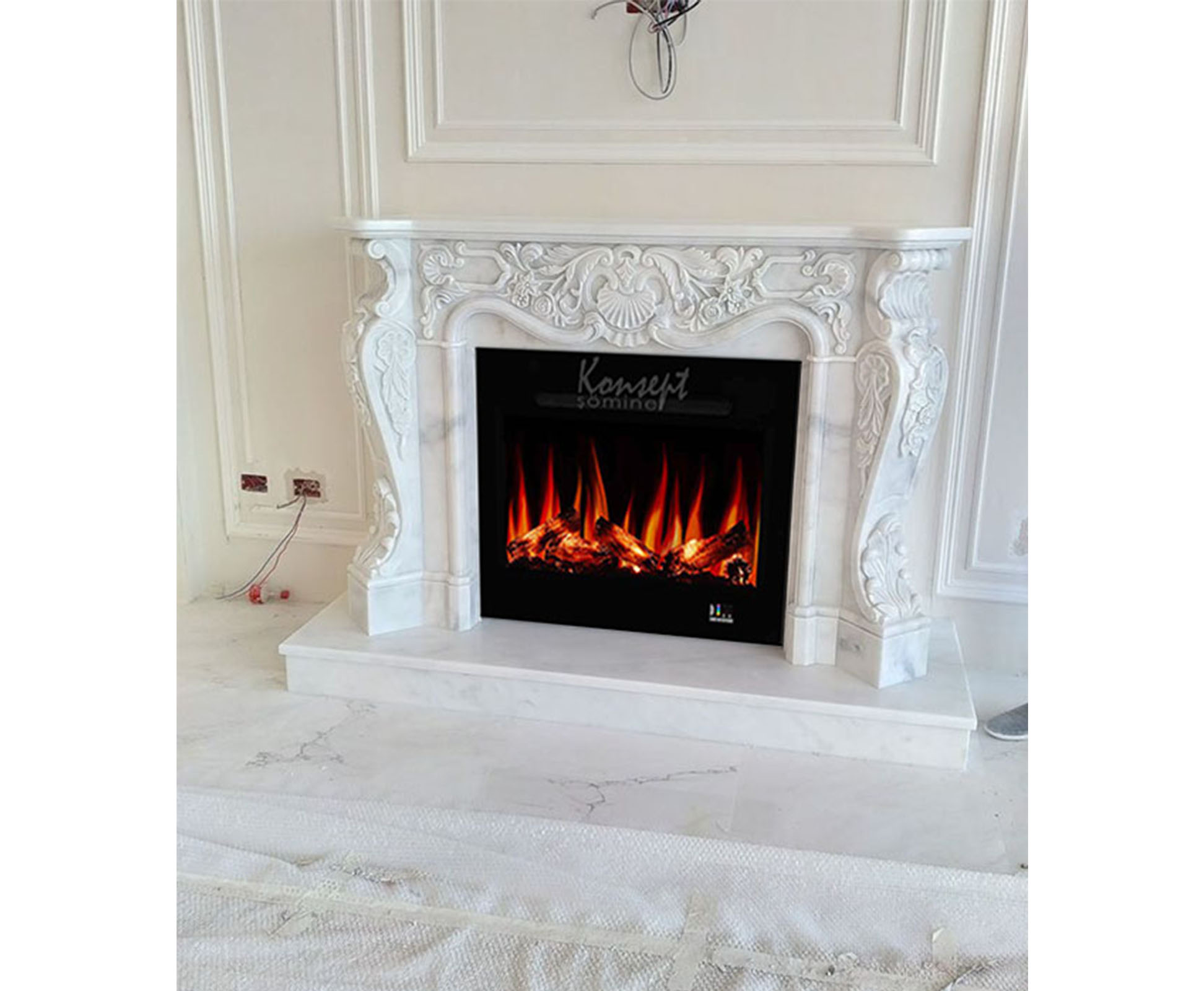 Plasma electric fireplace 49