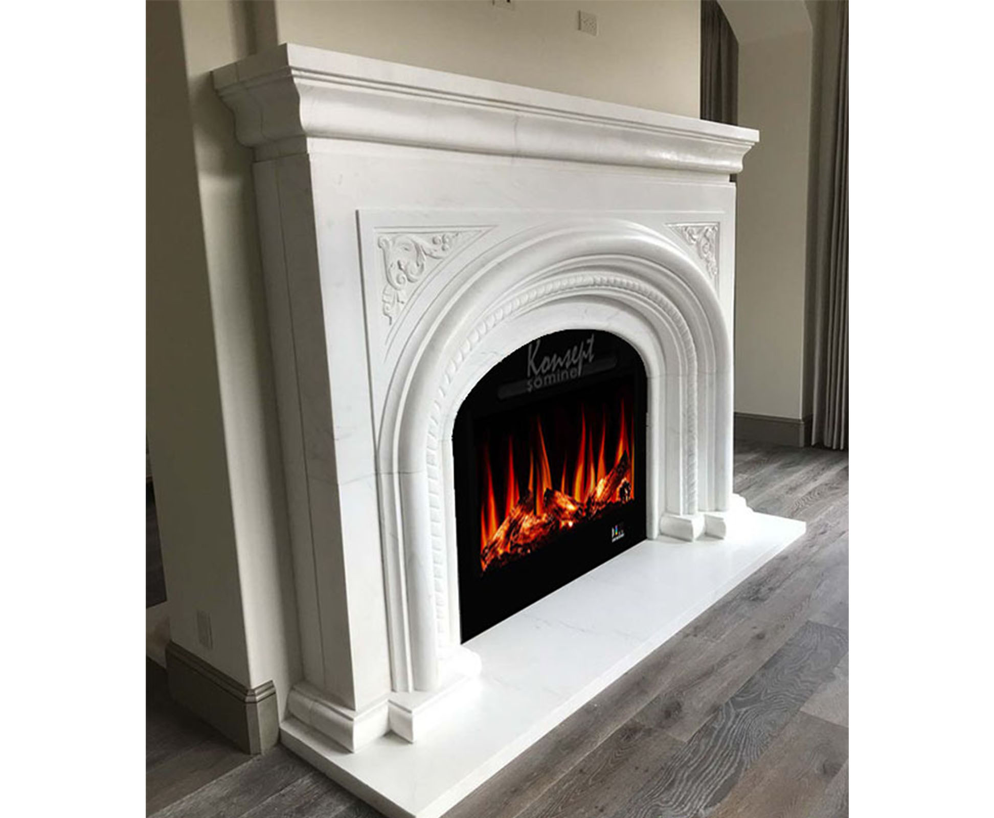 Plasma electric fireplace 55