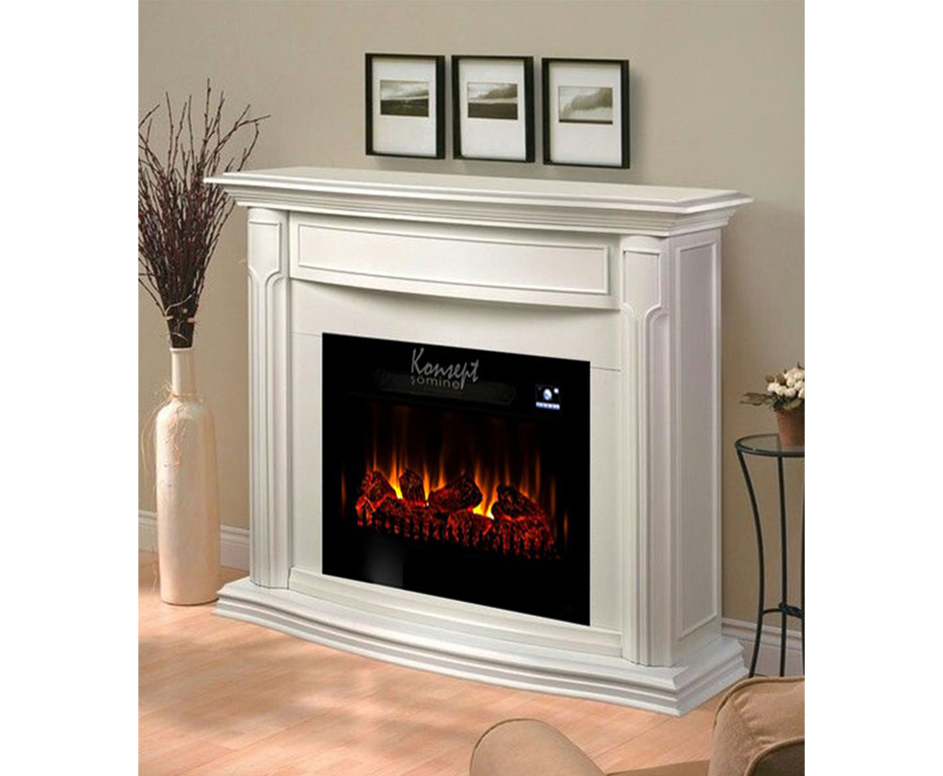 Plasma electric fireplace 75