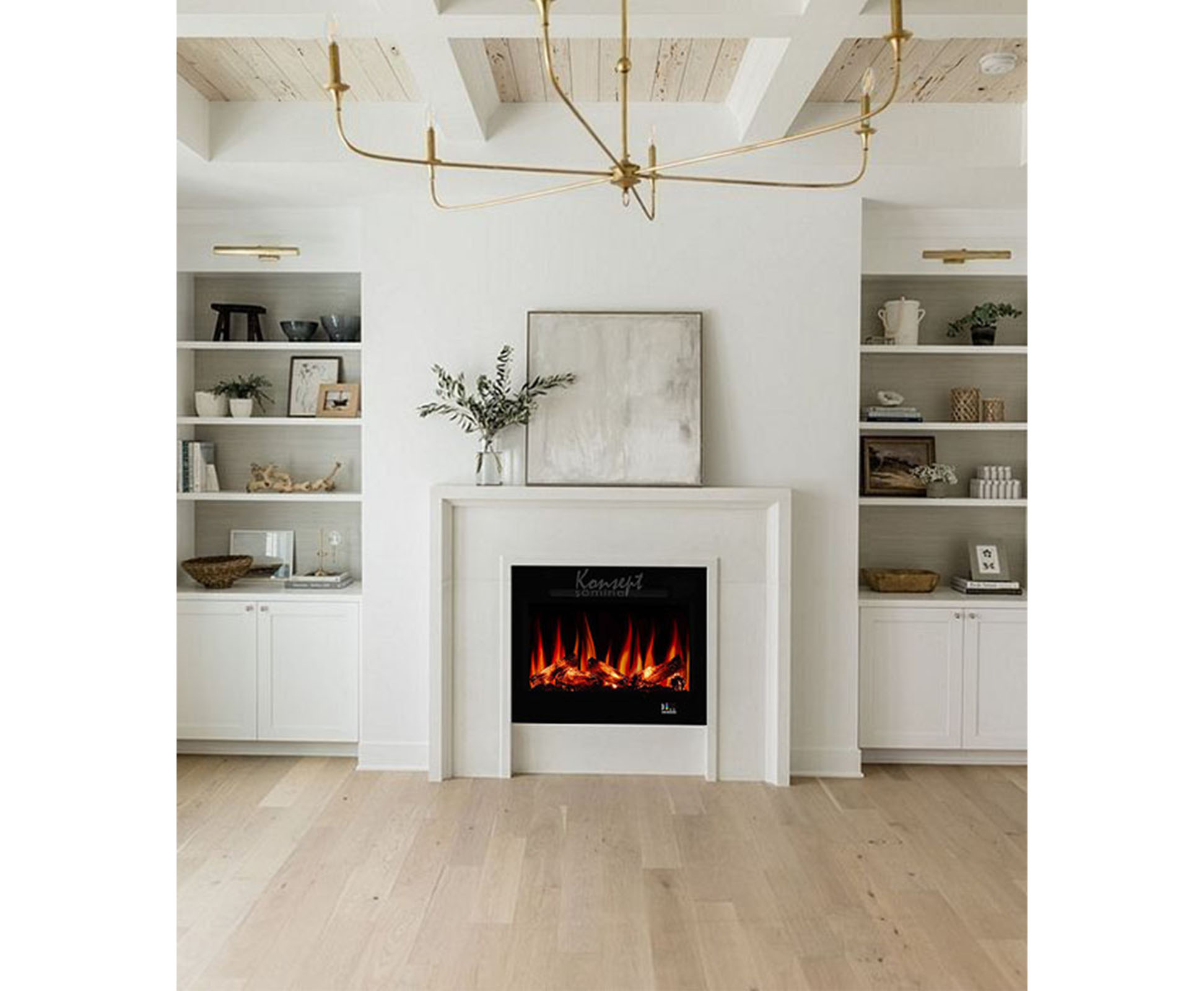 Plasma electric fireplace 84