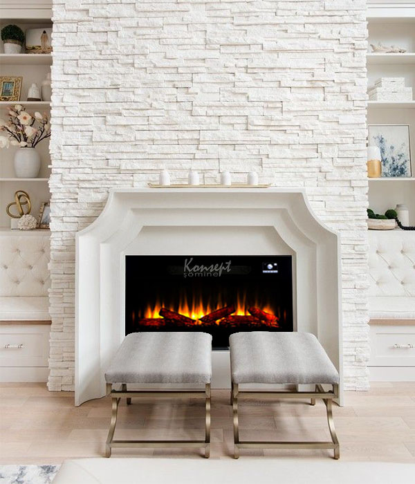 Plasma electric fireplace 86