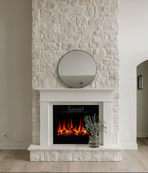 Plasma electric fireplace 87