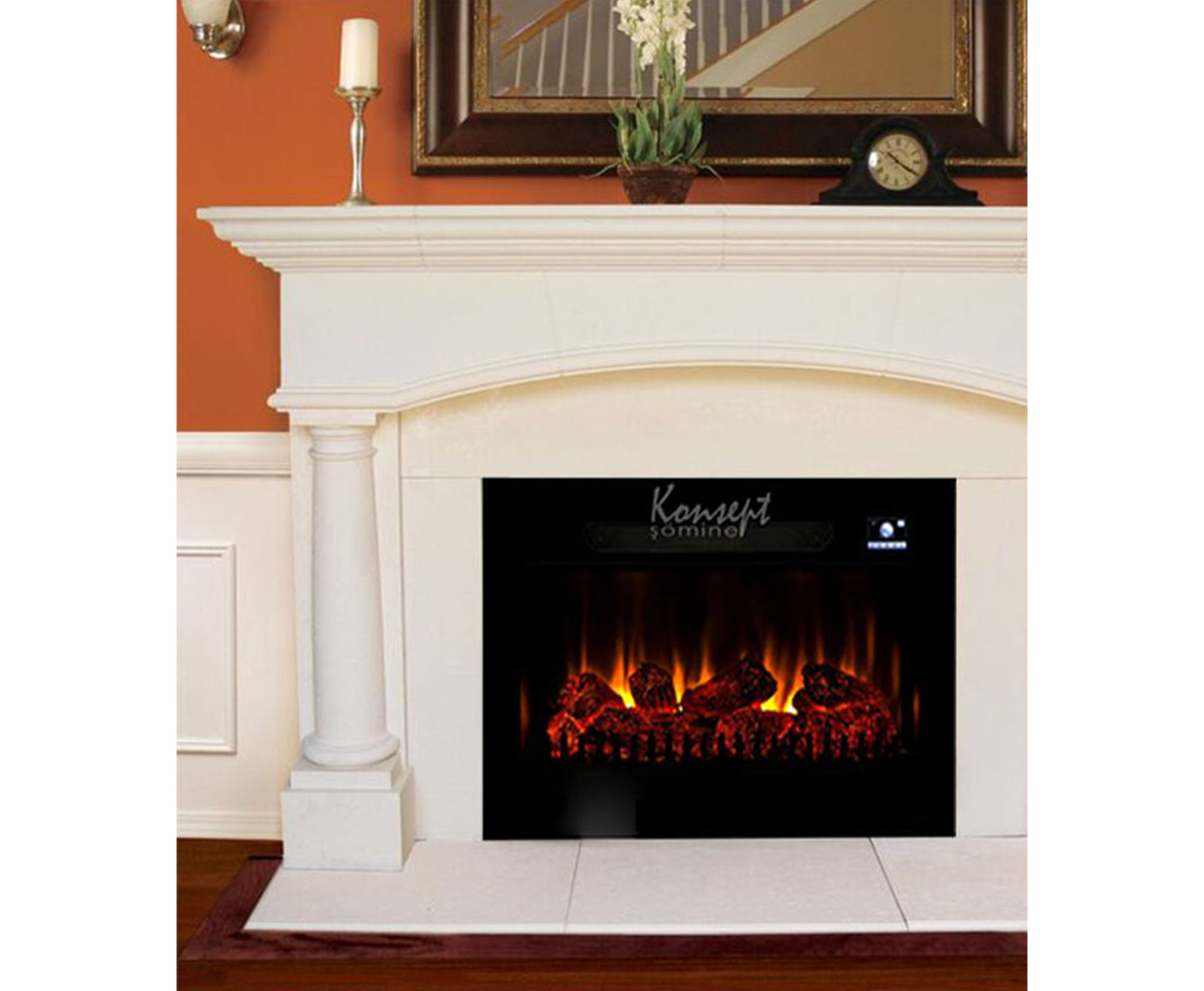 Plasma electric fireplace 90