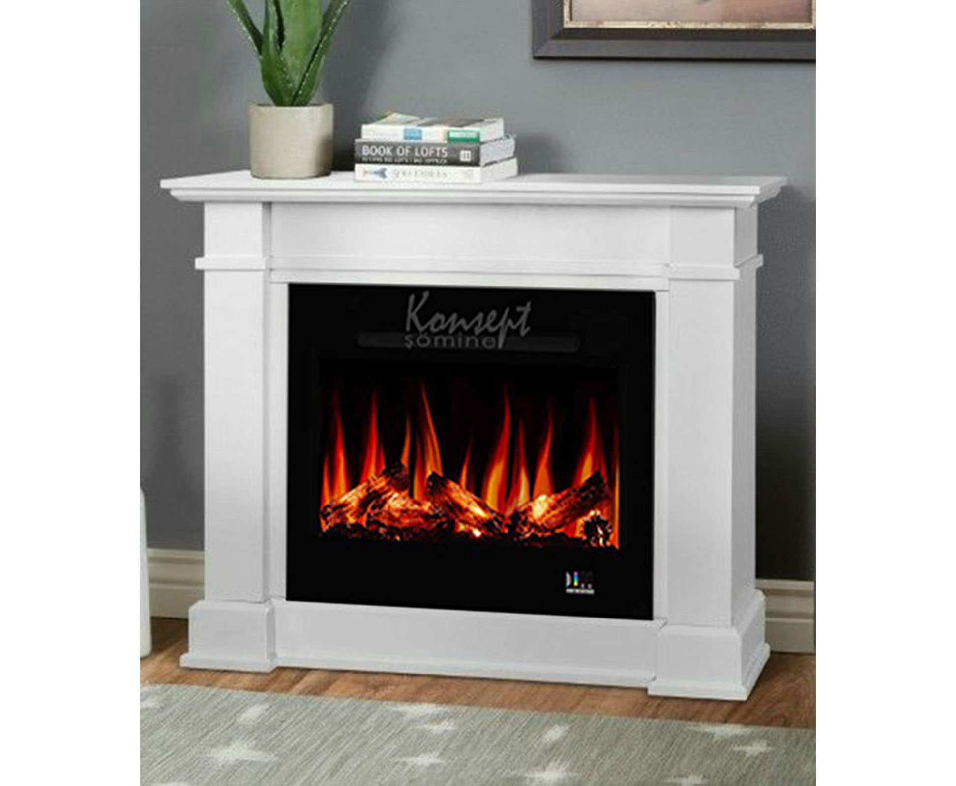 Plasma electric fireplace 93