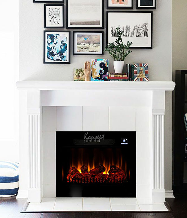 Plasma electric fireplace 96