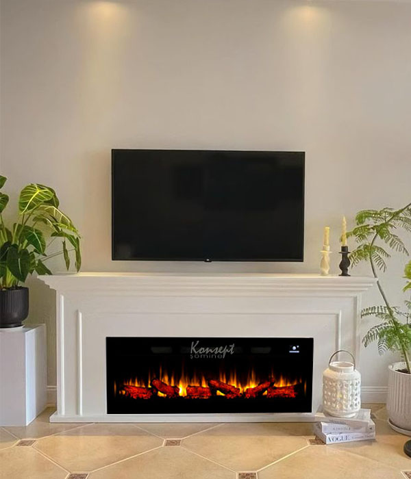 Plasma electric fireplace 98