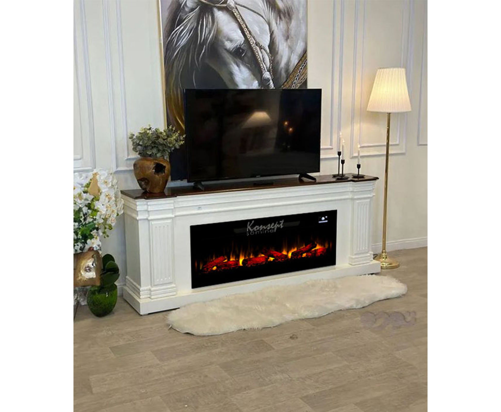 Plasma electric fireplace 99