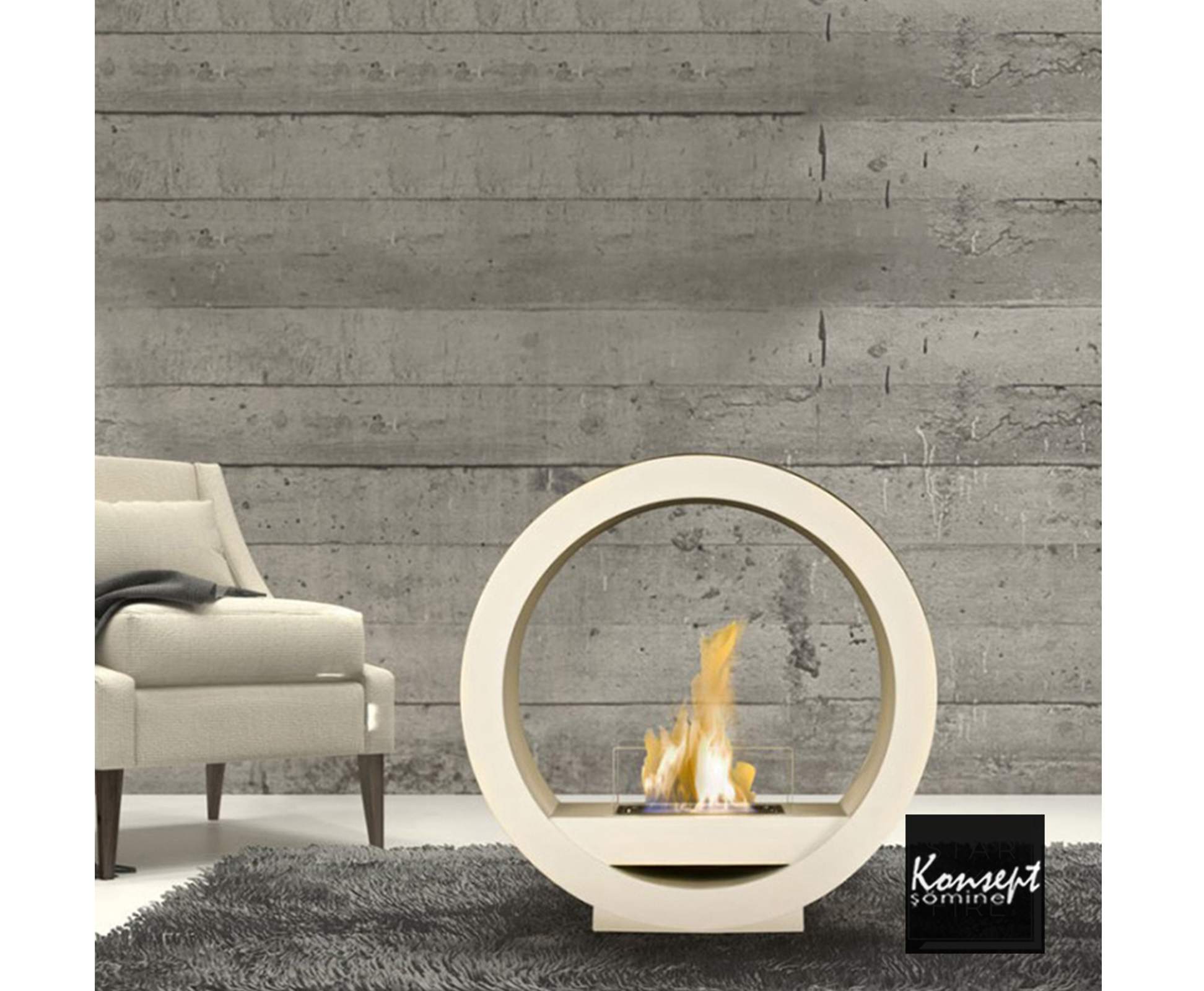 Portable ethanol fireplace 92