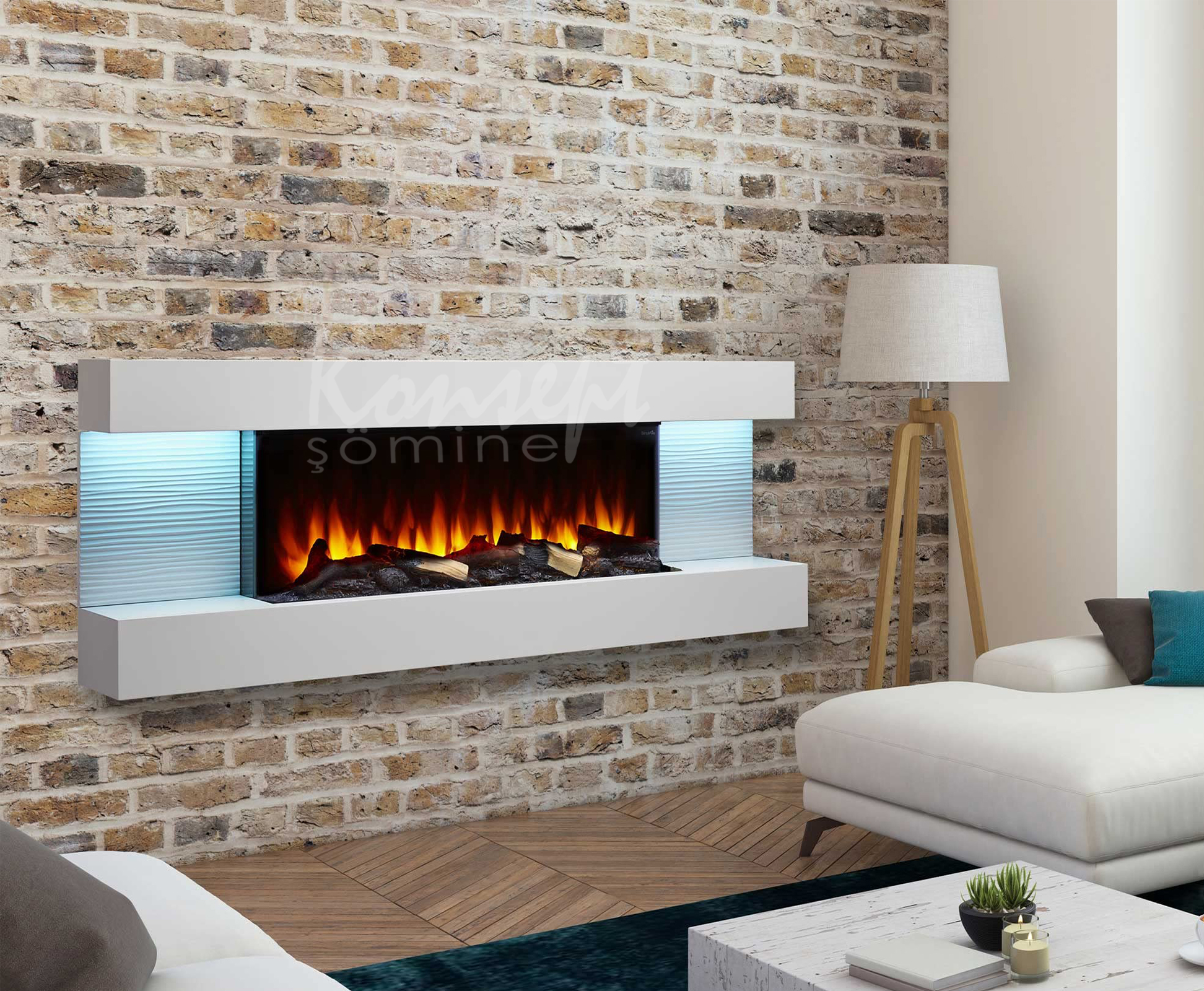 U Type Electric Fireplace 05