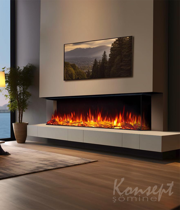 U Tipi Elektrikli Şömine 15