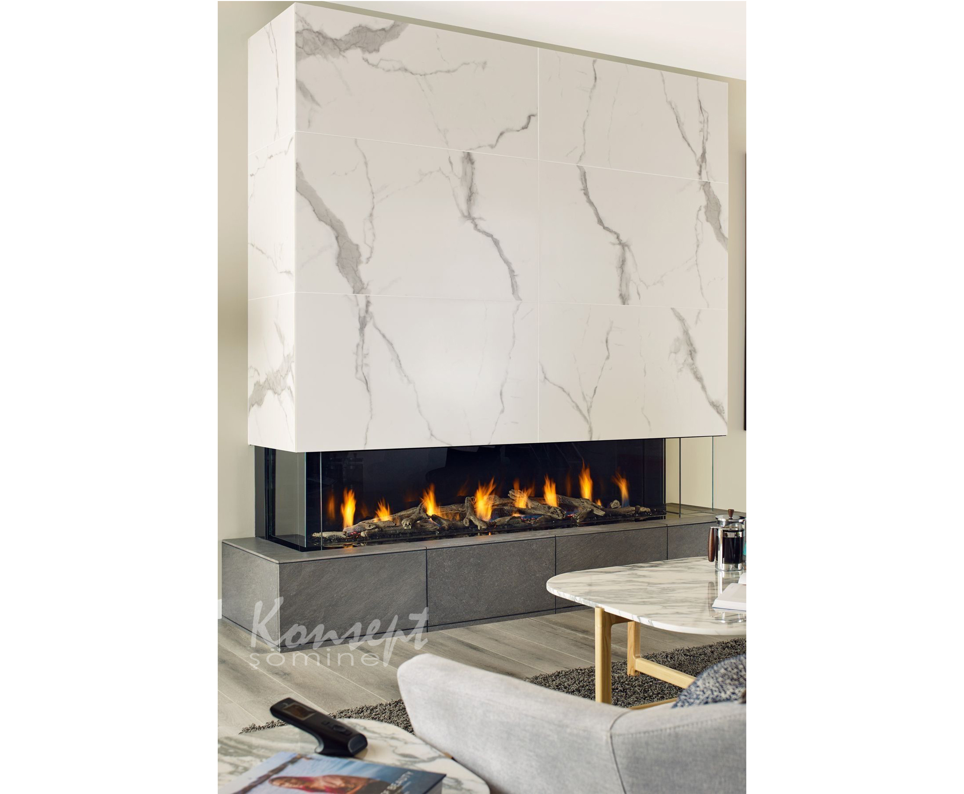 U Tipi Elektrikli Şömine 18